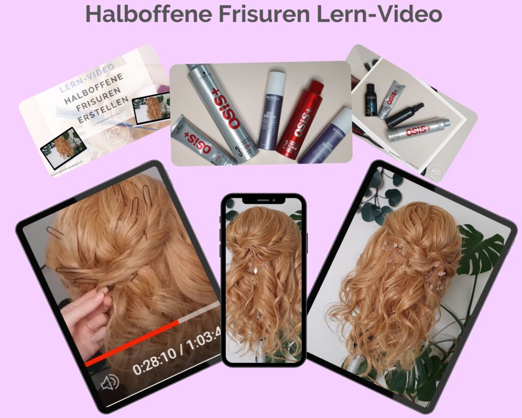 ¦ online kurse für makeup artsiten ¦ haarstylingvideo ¦ online kurse haarstyling ¦ vorbereitung haarstyling ¦ frisuren beginnen tipps ¦ kathrin pützer